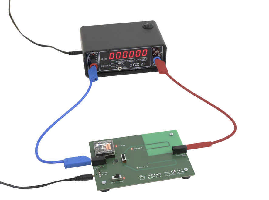 SF 21 demo board on SGZ 21 burst generator